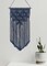 Handmade Cotton Macrame Wall Hanging Navy Boho Wall Decor for Home, Bedroom, Living Room, or Office